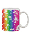 Rainbow Printed 11 oz Coffee Mug with Splatter AOP Design - Expertly Crafted Drinkware TooLoud-11 OZ Coffee Mug-TooLoud-White-Davson Sales