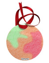 Rainbow Sherbet Circular Metal Ornament All Over Print by TooLoud-Ornament-TooLoud-White-Davson Sales