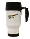 Rainbow Stainless Steel 14 OZ Travel Mug - A Must-Have for Advocates of LGBTQ+ Rights - TooLoud-Travel Mugs-TooLoud-White-Davson Sales