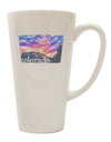 Rainbow Sunset Watercolor Text Conical Latte Coffee Mug - Expertly Crafted Drinkware-Conical Latte Mug-TooLoud-White-Davson Sales