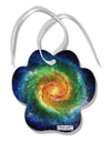 Rainbow Tie Dye Galaxy Paw Print Shaped Ornament All Over Print-Ornament-TooLoud-White-Davson Sales