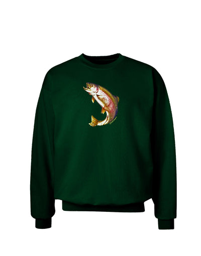 Rainbow Trout Adult Dark Sweatshirt-Sweatshirts-TooLoud-Deep-Forest-Green-Small-Davson Sales