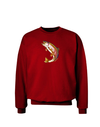 Rainbow Trout Adult Dark Sweatshirt-Sweatshirts-TooLoud-Deep-Red-Small-Davson Sales