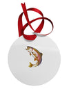 Rainbow Trout Circular Metal Ornament-Ornament-TooLoud-White-Davson Sales