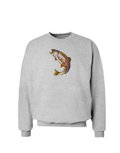 Rainbow Trout Sweatshirt-Sweatshirts-TooLoud-AshGray-Small-Davson Sales