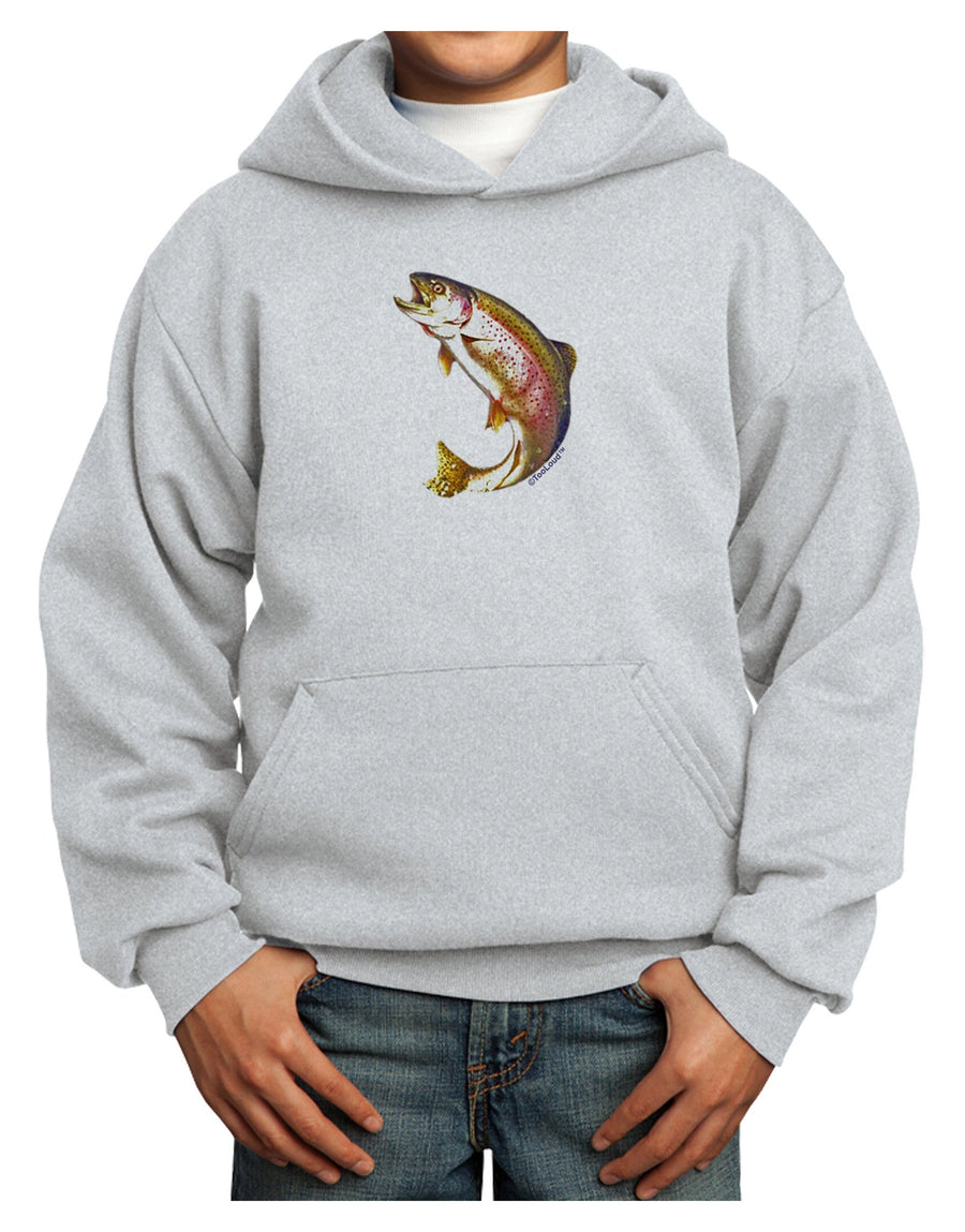 Rainbow Trout Youth Hoodie Pullover Sweatshirt-Youth Hoodie-TooLoud-White-XS-Davson Sales