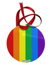 Rainbow Vertical Gay Pride Flag Circular Metal Ornament All Over Print by TooLoud-Ornament-TooLoud-White-Davson Sales