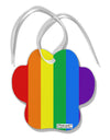 Rainbow Vertical Gay Pride Flag Paw Print Shaped Ornament All Over Print by TooLoud-Ornament-TooLoud-White-Davson Sales