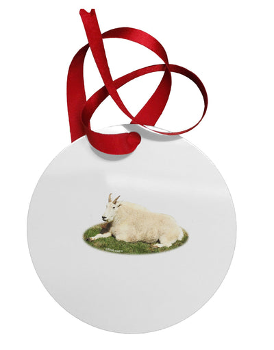 Ram Cutout Circular Metal Ornament-Ornament-TooLoud-White-Davson Sales