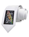 Rare Bird - Colorful Feather Printed White Necktie