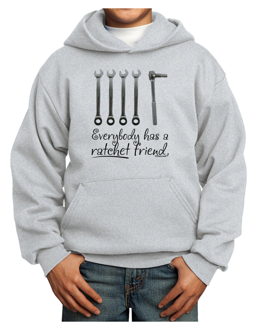 Ratchet Friend Youth Hoodie Pullover Sweatshirt-Youth Hoodie-TooLoud-White-XS-Davson Sales