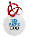 Rave God Circular Metal Ornament-Ornament-TooLoud-White-Davson Sales