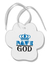 Rave God Paw Print Shaped Ornament-Ornament-TooLoud-White-Davson Sales