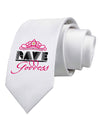 Rave Goddess Printed White Necktie