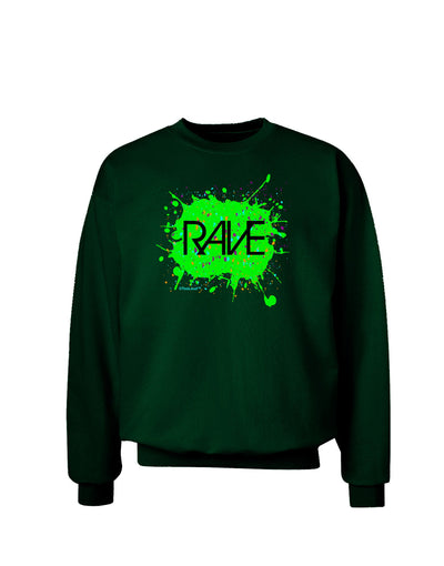 Rave Splatter Green Adult Dark Sweatshirt-Sweatshirts-TooLoud-Deep-Forest-Green-Small-Davson Sales