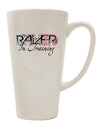 Raver-Inspired Conical Latte Coffee Mug - Perfect for Aspiring Enthusiasts TooLoud-Conical Latte Mug-TooLoud-White-Davson Sales