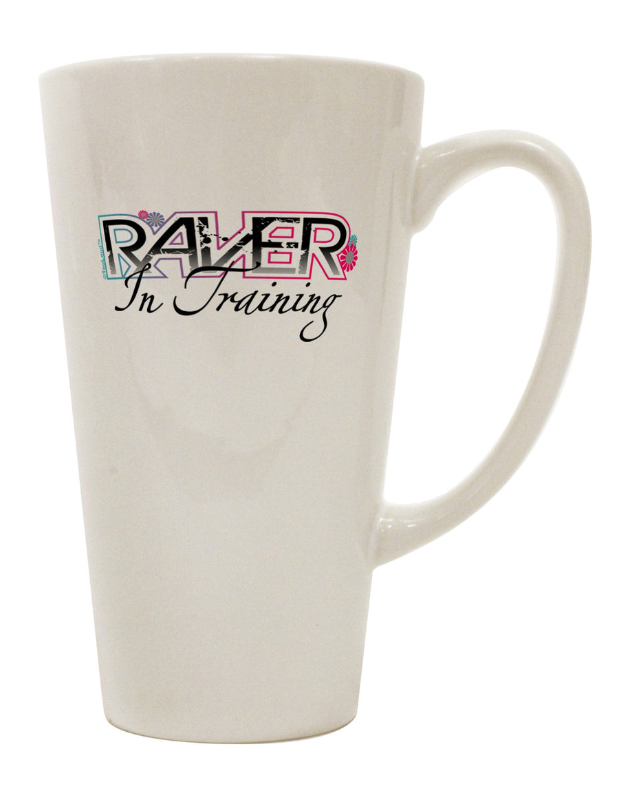 Raver-Inspired Conical Latte Coffee Mug - Perfect for Aspiring Enthusiasts TooLoud-Conical Latte Mug-TooLoud-White-Davson Sales