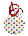 Real Cupcakes AOP Circular Metal Ornament All Over Print-Ornament-TooLoud-White-Davson Sales