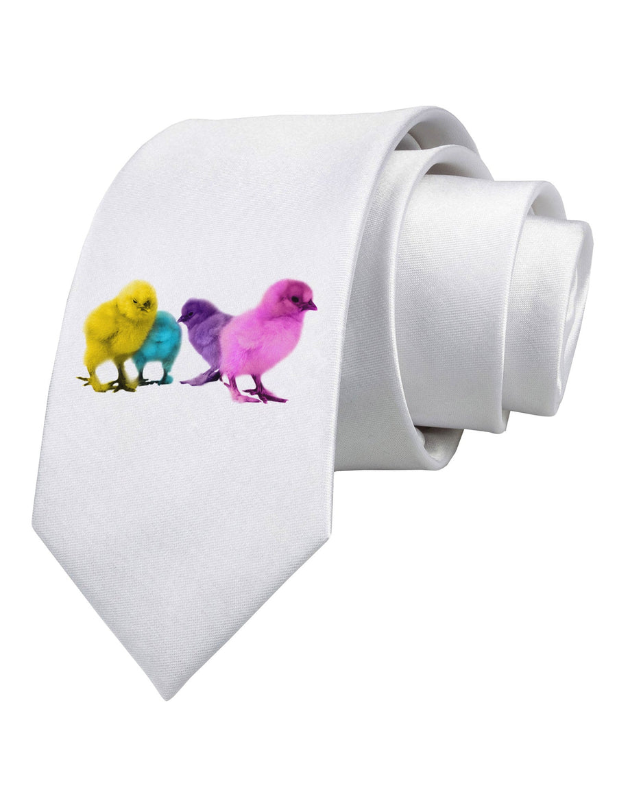 Real Life Peepers Printed White Necktie