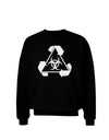 Recycle Biohazard Sign Black and White Adult Dark Sweatshirt by TooLoud-Sweatshirts-TooLoud-Black-Small-Davson Sales