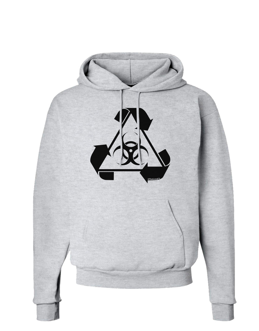 Recycle Biohazard Sign Black and White Hoodie Sweatshirt by TooLoud-Hoodie-TooLoud-White-Small-Davson Sales