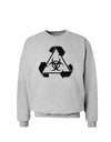 Recycle Biohazard Sign Black and White Sweatshirt by TooLoud-Sweatshirts-TooLoud-AshGray-Small-Davson Sales