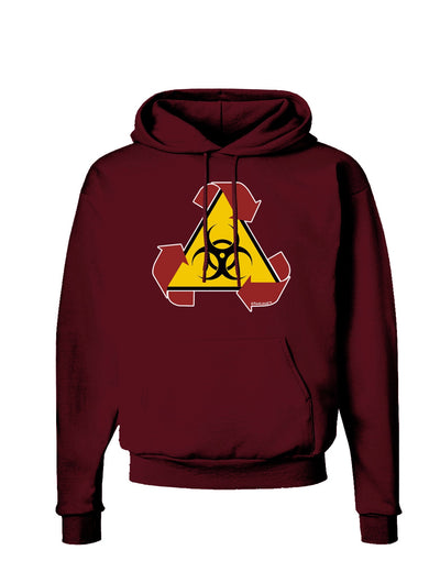 Recycle Biohazard Sign Dark Hoodie Sweatshirt by TooLoud-Hoodie-TooLoud-Maroon-Small-Davson Sales