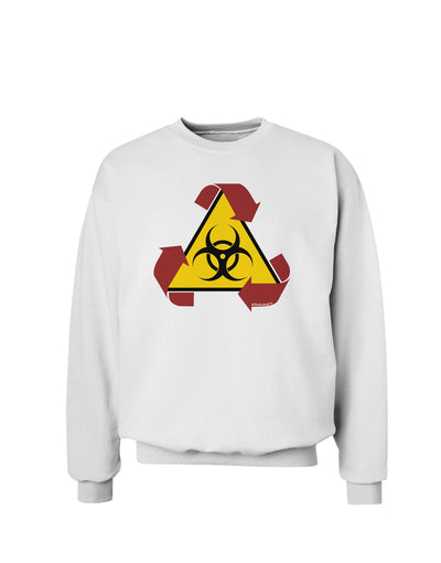 Recycle Biohazard Sign Sweatshirt by TooLoud-Sweatshirts-TooLoud-White-Small-Davson Sales