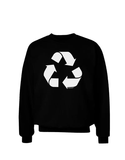 Recycle Black and White Adult Dark Sweatshirt by TooLoud-Sweatshirts-TooLoud-Black-Small-Davson Sales