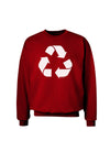 Recycle Black and White Adult Dark Sweatshirt by TooLoud-Sweatshirts-TooLoud-Deep-Red-Small-Davson Sales