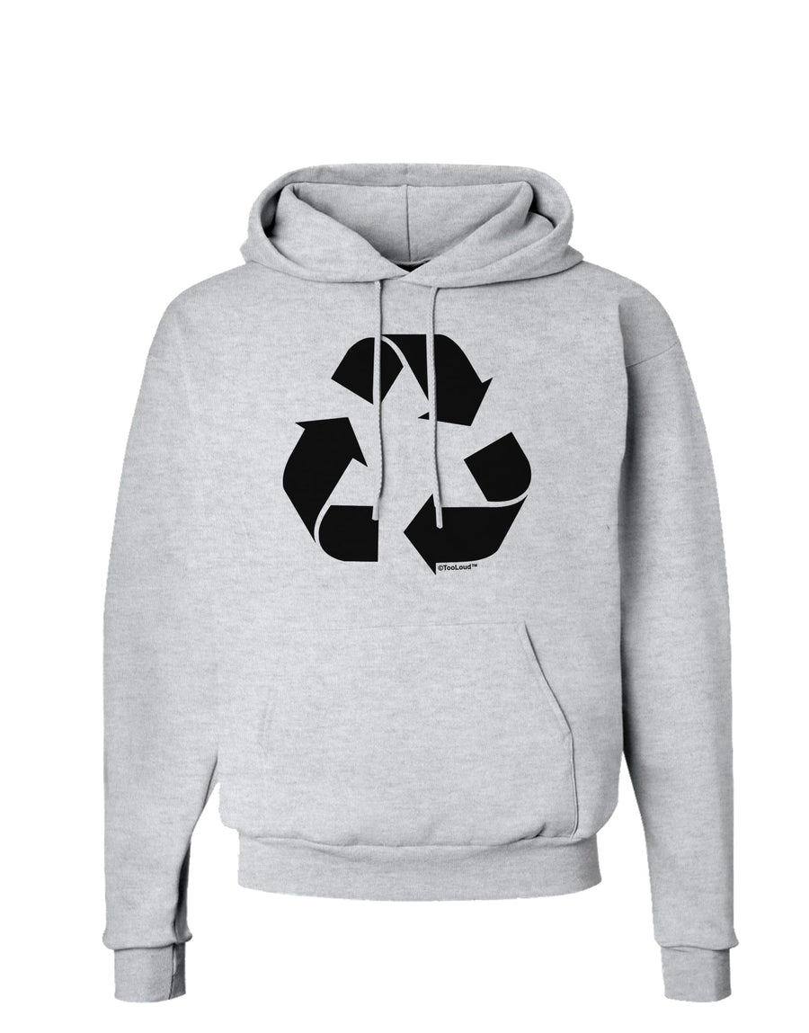 Recycle Black and White Hoodie Sweatshirt by TooLoud-Hoodie-TooLoud-White-Small-Davson Sales