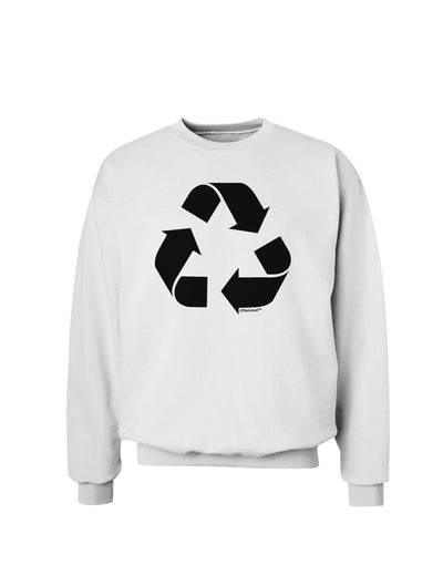 Recycle Black and White Sweatshirt by TooLoud-Sweatshirts-TooLoud-White-Small-Davson Sales