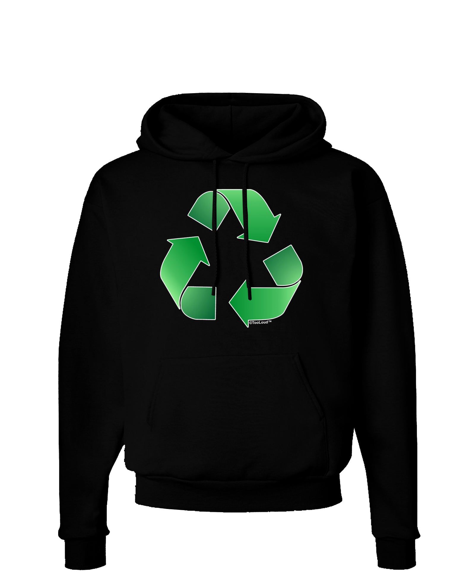 Recycle Green Dark Hoodie Sweatshirt by TooLoud-Hoodie-TooLoud-Black-Small-Davson Sales