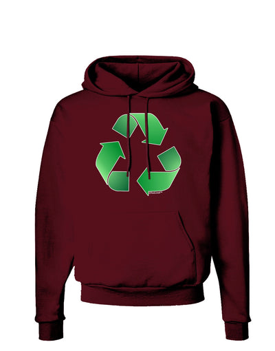 Recycle Green Dark Hoodie Sweatshirt by TooLoud-Hoodie-TooLoud-Maroon-Small-Davson Sales