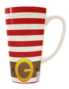 Red 16 Ounce Conical Latte Coffee Mug All Over Print - Perfect for Pirate Crews TooLoud-Conical Latte Mug-TooLoud-White-Davson Sales