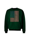 Red and Blue Stamp Style American Flag - Distressed Adult Dark Sweatshirt by TooLoud-Sweatshirts-TooLoud-Deep-Forest-Green-Small-Davson Sales