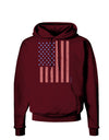 Red and Blue Stamp Style American Flag - Distressed Dark Hoodie Sweatshirt by TooLoud-Hoodie-TooLoud-Maroon-Small-Davson Sales