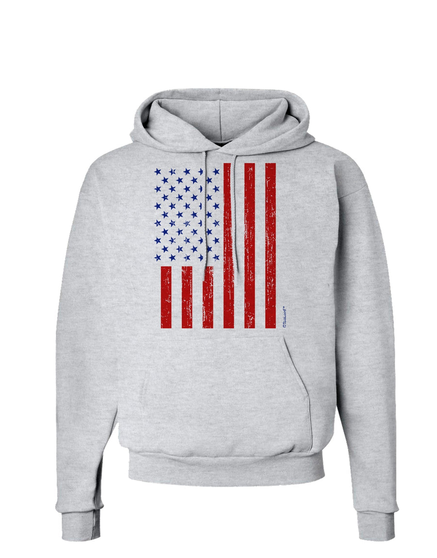 Red and Blue Stamp Style American Flag - Distressed Hoodie Sweatshirt by TooLoud-Hoodie-TooLoud-White-Small-Davson Sales