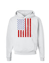 Red and Blue Stamp Style American Flag - Distressed Hoodie Sweatshirt by TooLoud-Hoodie-TooLoud-White-Small-Davson Sales