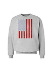 Red and Blue Stamp Style American Flag - Distressed Sweatshirt by TooLoud-Sweatshirts-TooLoud-AshGray-Small-Davson Sales