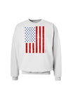 Red and Blue Stamp Style American Flag - Distressed Sweatshirt by TooLoud-Sweatshirts-TooLoud-White-Small-Davson Sales