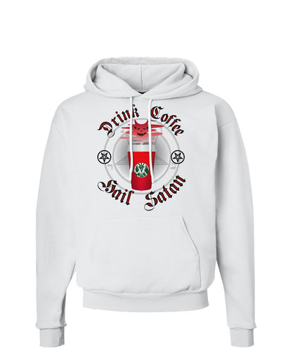 Red Cup Drink Coffee Hail Satan Hoodie Sweatshirt by-Hoodie-TooLoud-White-Small-Davson Sales