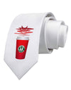 Red Cup Satan Coffee Printed White Necktie by