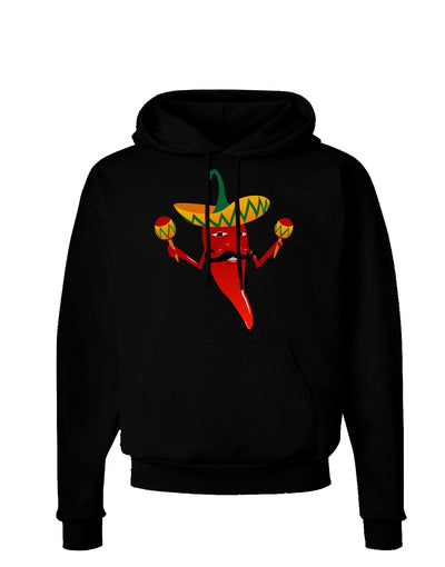 Red Hot Mexican Chili Pepper Dark Hoodie Sweatshirt-Hoodie-TooLoud-Black-Small-Davson Sales