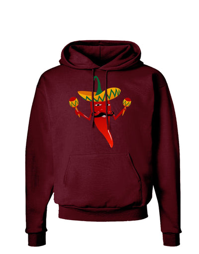 Red Hot Mexican Chili Pepper Dark Hoodie Sweatshirt-Hoodie-TooLoud-Maroon-Small-Davson Sales