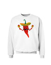 Red Hot Mexican Chili Pepper Sweatshirt-Sweatshirts-TooLoud-White-Small-Davson Sales