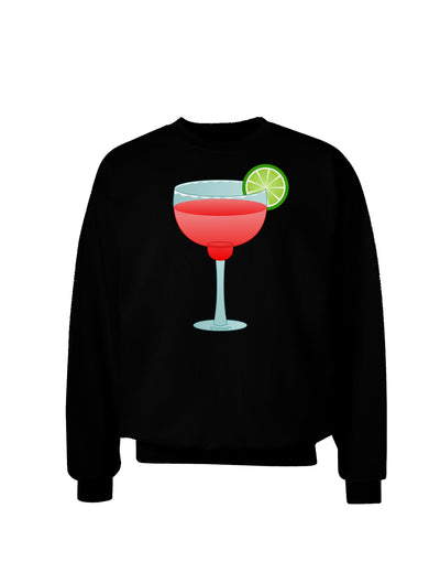 Red Margarita with Lime - Cinco de Mayo Adult Dark Sweatshirt by TooLoud-Sweatshirts-TooLoud-Black-Small-Davson Sales