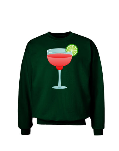 Red Margarita with Lime - Cinco de Mayo Adult Dark Sweatshirt by TooLoud-Sweatshirts-TooLoud-Deep-Forest-Green-Small-Davson Sales