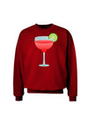 Red Margarita with Lime - Cinco de Mayo Adult Dark Sweatshirt by TooLoud-Sweatshirts-TooLoud-Deep-Red-Small-Davson Sales