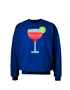 Red Margarita with Lime - Cinco de Mayo Adult Dark Sweatshirt by TooLoud-Sweatshirts-TooLoud-Deep-Royal-Blue-Small-Davson Sales